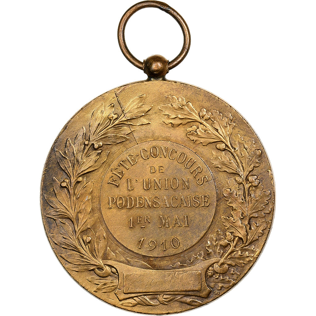 Francja, medal, Fête-Concours de l'Union Podensacaise, 1910, Brązowy