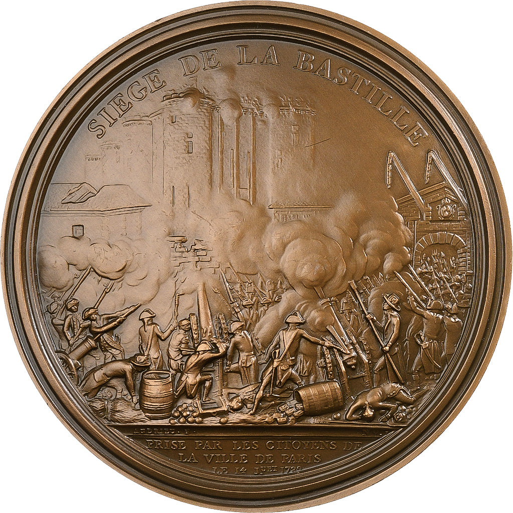 Francia, medalla, Prise de la Bastille, n.d. (1989), Bronce, Andrieu, EBC+
