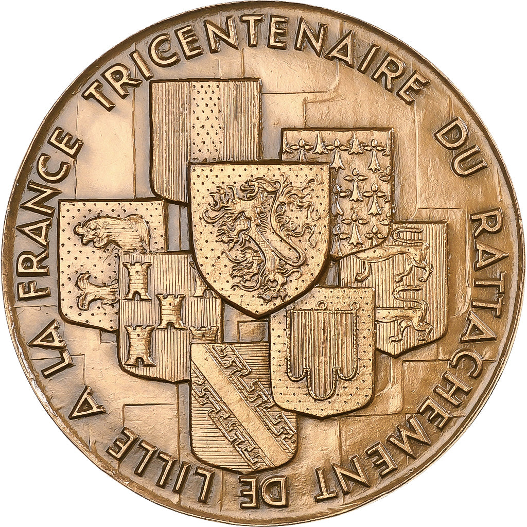 Francja, medal, Tricentenaire du rattachement de Lille à la France, n.d.