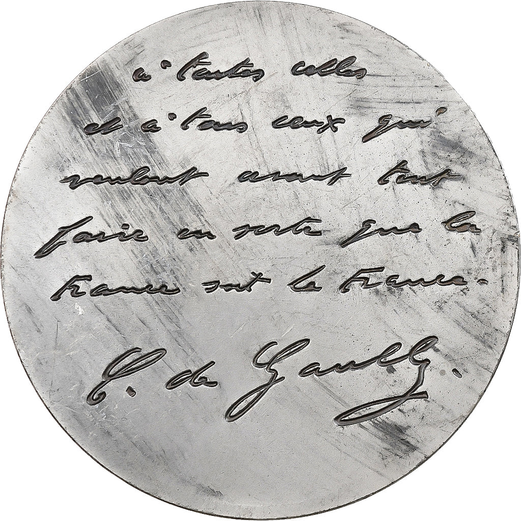 Francia, medaglia, Charles de Gaulle, n.d., Bronzo argentato, J. Balme, SPL