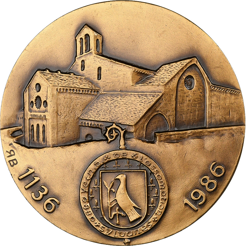 Francia, medaglia, Abbaye de Sylvanès, 850 Ans, 1986, Bronzo, SPL