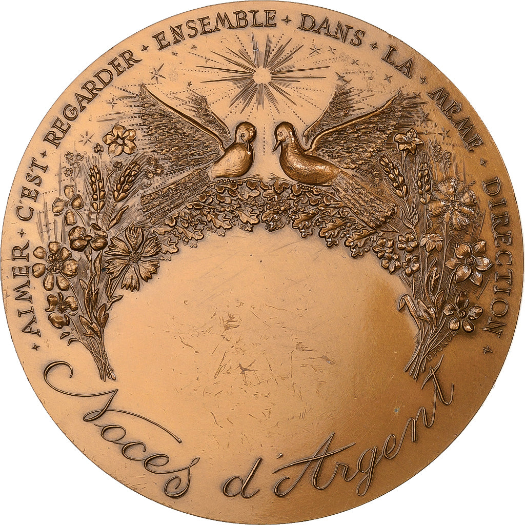 Francia, medaglia, Mariage, Noces d'Argent, n.d. (1985), Bronzo, SPL