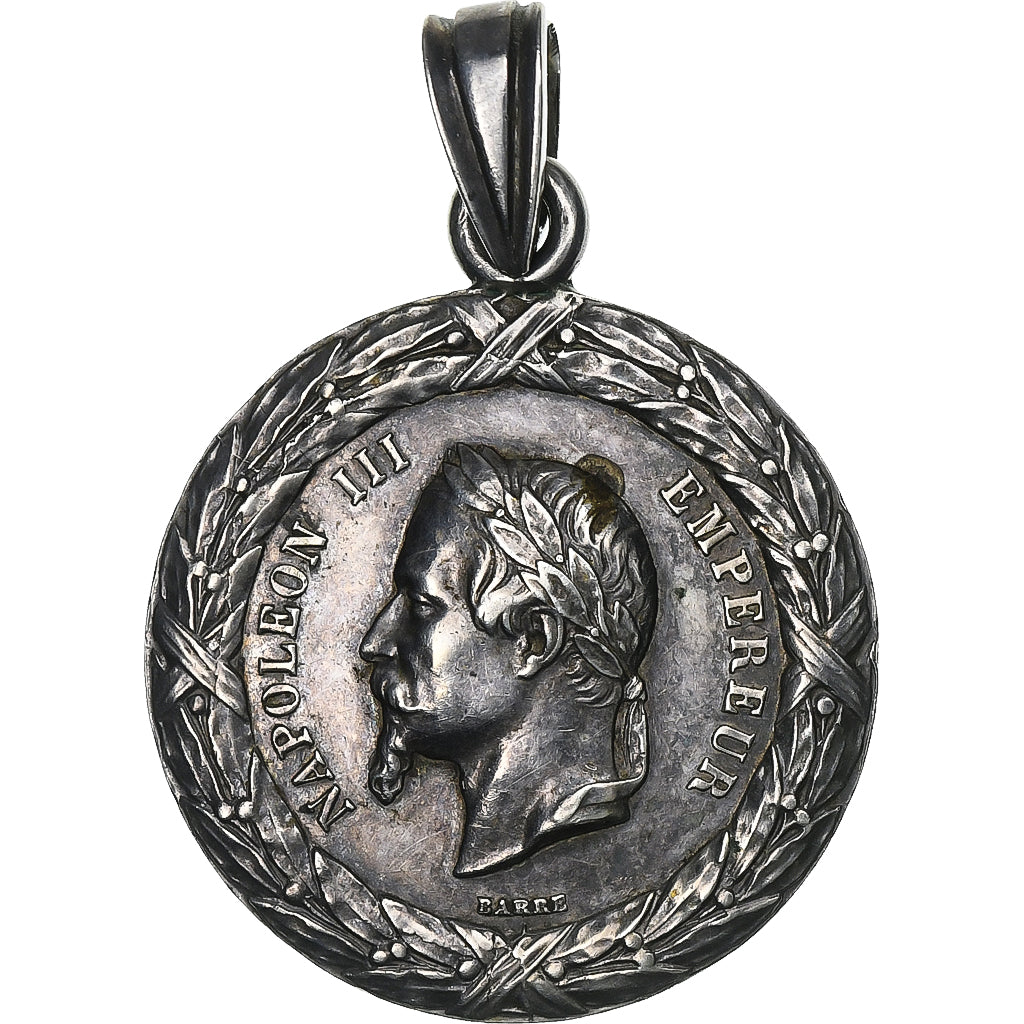 Francia, medaglia, Napoléon III, Campagne d'Italie, 1859, Argento, Barre, SPL-