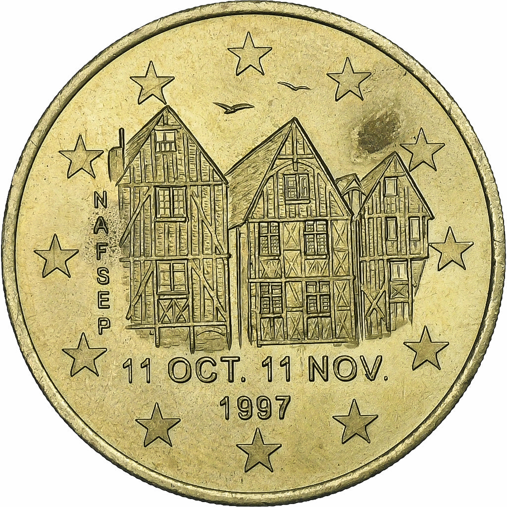 Frankreich, betaalpenning, 1 Euro de Tours & de Touraine, 1997, Messing, VZ
