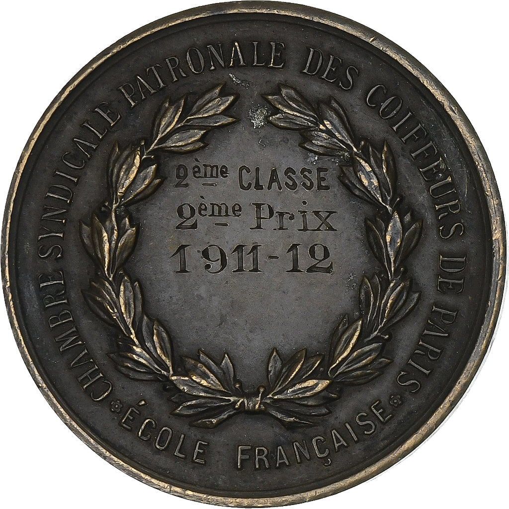 Francia, medaglia, Coiffeurs de Paris, 1911/12, Bronzo, SPL-