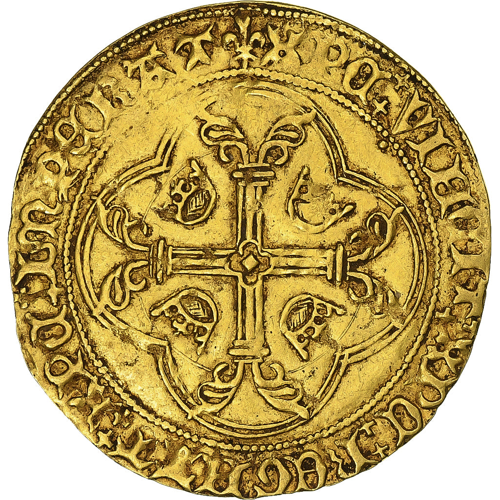 Frankreich, Charles VII, Écu d'or à la couronne, 1447-1461, Montpellier, Gold
