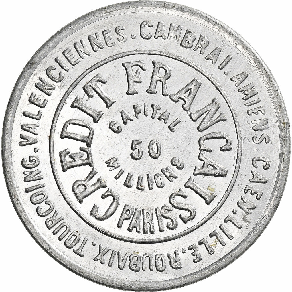 France, Crédit Français, Paris, 10 Centimes, n.d., Timbre-Monnaie, EF(40-45)