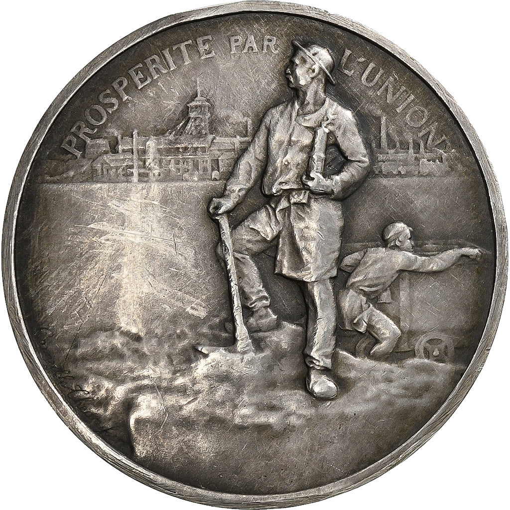 Francia, medaglia, Compagnie des Mines d'Anzin, n.d., Argento, Theunissen, BB+