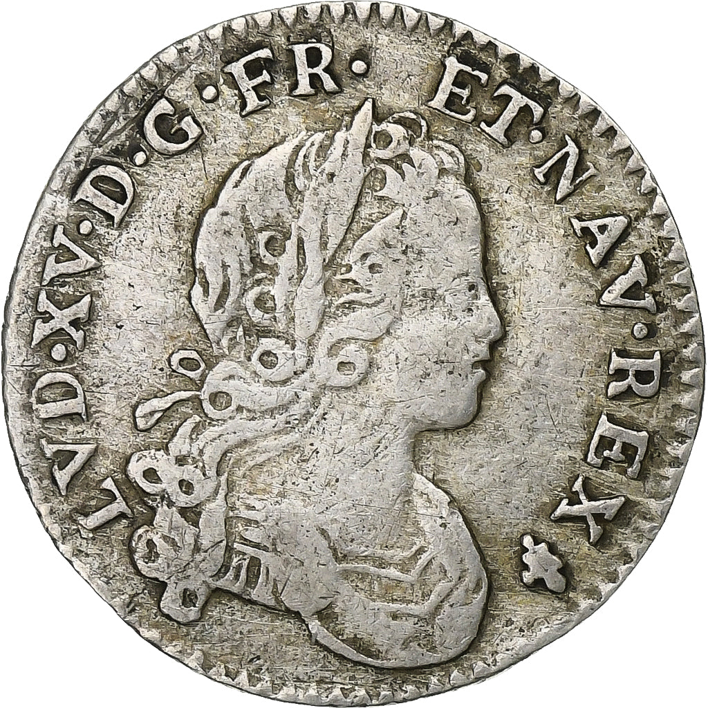 France, Louis XV, 1/12 Écu de France-Navarre, 1719, Bordeaux, Argent, TB+