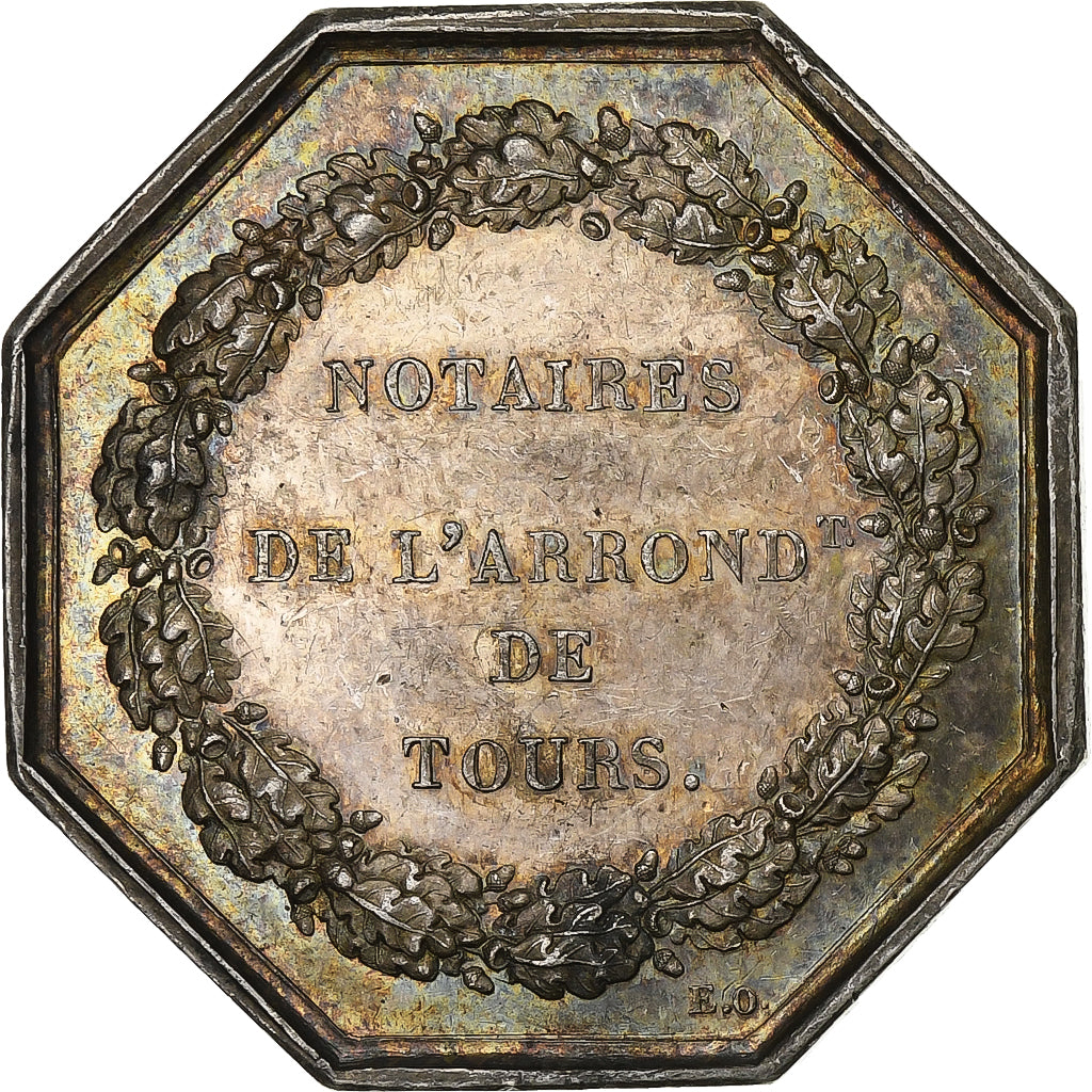 Francia, ficha, Notaires de l'Arrondissement de Tours, n.d., Argento, Oudiné