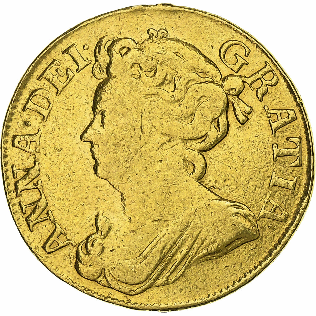 Great Britain, Anne, Guinea, 1711, London, Gold, VF(20-25), Spink:3574