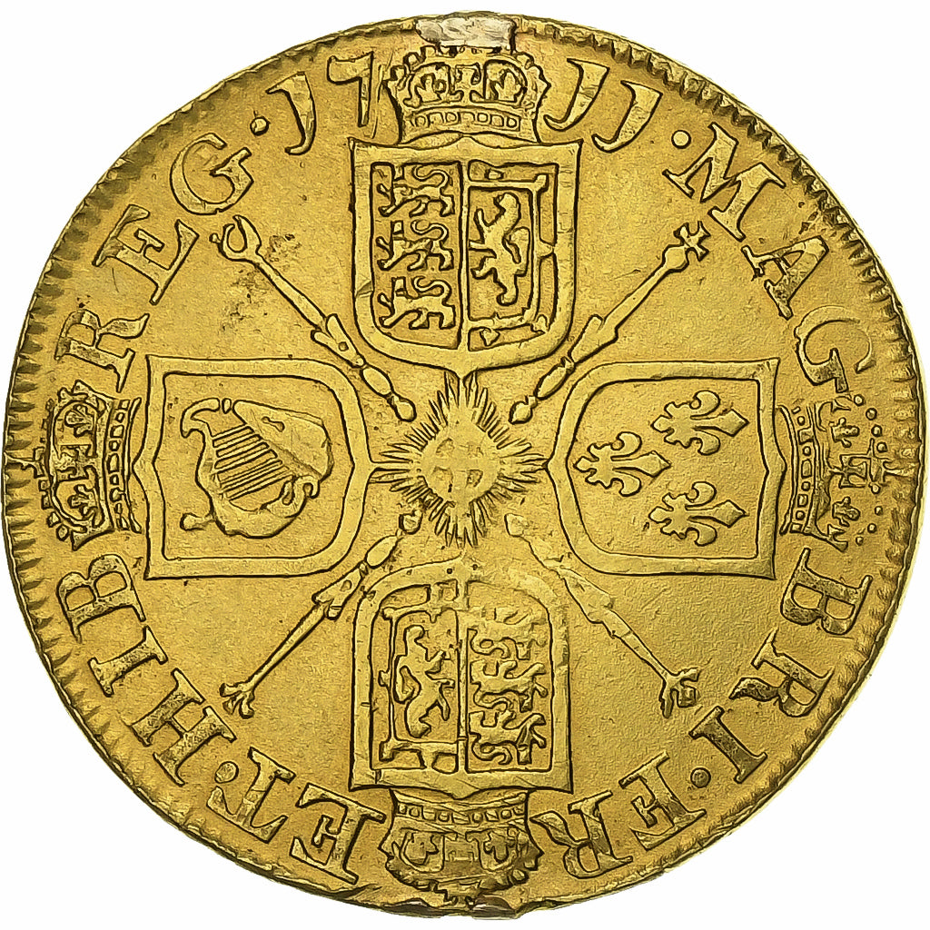 Great Britain, Anne, Guinea, 1711, London, Gold, VF(20-25), Spink:3574