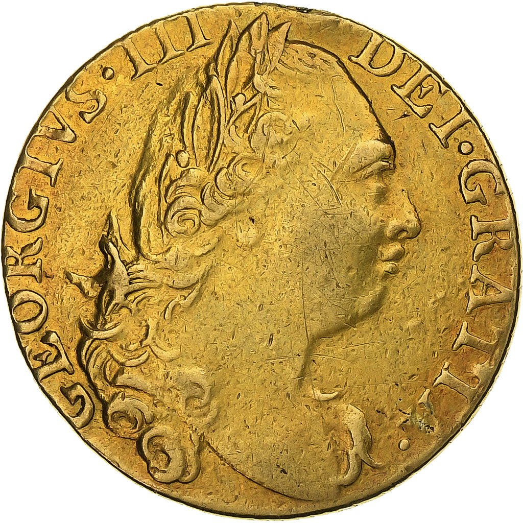 Great Britain, George III, Guinea, 1775, London, Gold, VF(30-35), Spink:3728