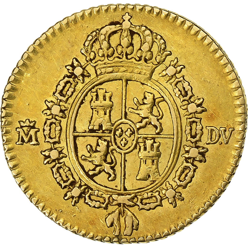Spain, Charles III, 1/2 Escudo, 1786, Madrid, Gold, EF(40-45), KM:425.1