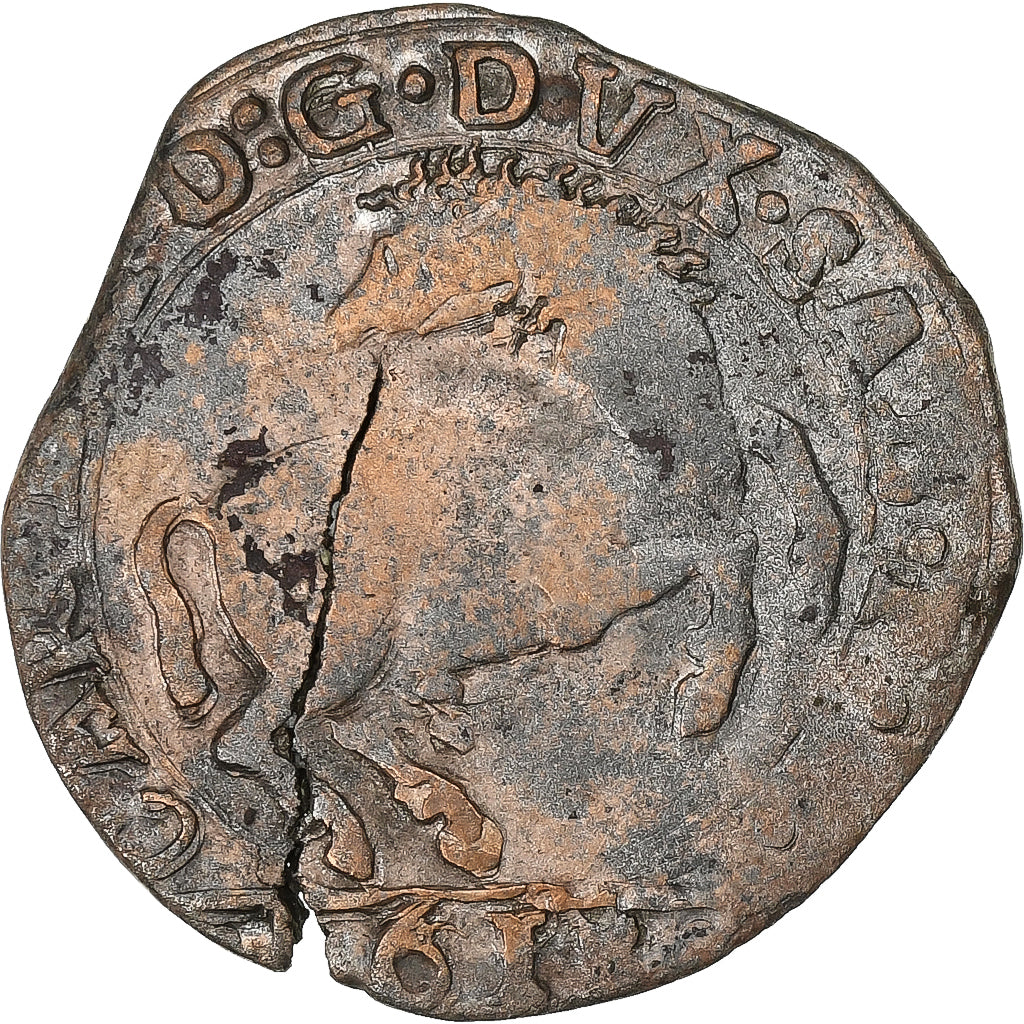 Duchy of Savoy, Carlo Emanuele I, Cavallotto, 1618, Vellón, BC+