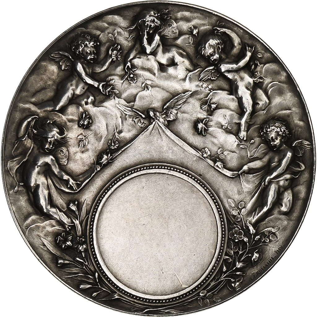 France, Medal, Mariage, Bénédiction Nuptiale, n.d., Silver, Bottée, AU(55-58)