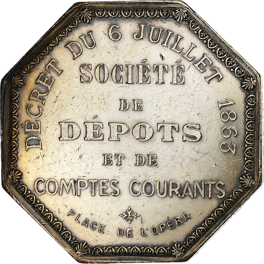 France, Token, Société de dépôts et de comptes courants, n.d., Silver