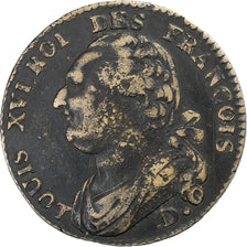 Francia, Louis XVI, 12 Deniers, 1792 / AN 4, Dijon, Bronzo, MB