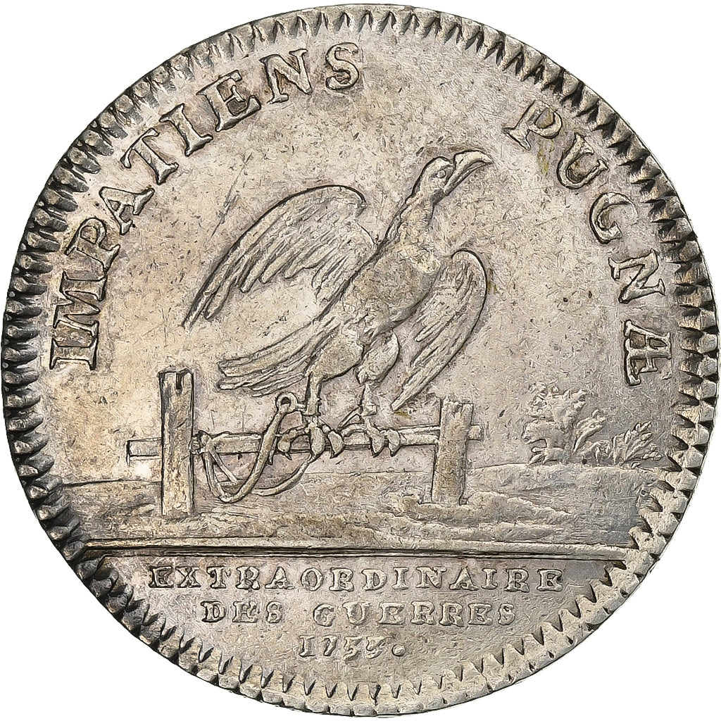 France, Token, Louis XV, Extraordinaire des Guerres, 1733, Silver, EF(40-45)