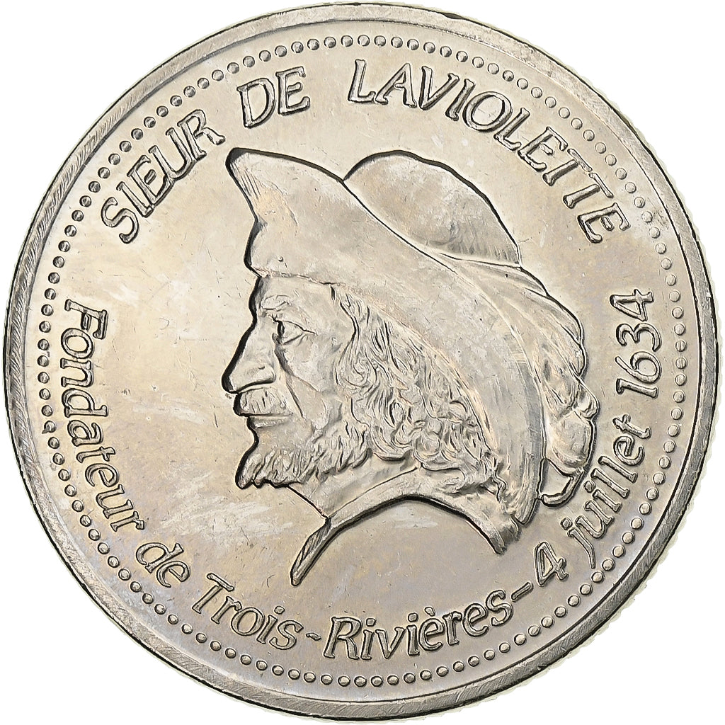 Quebec, Dollar, Trois-Rivières, 350 Ans, Sieur de Laviolette, 1984, Nickel