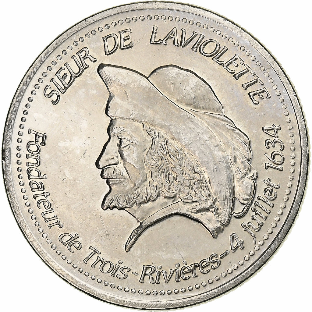 Quebec, Dollar, Trois-Rivières, 350 Ans, Sieur de Laviolette, 1984, Nickel