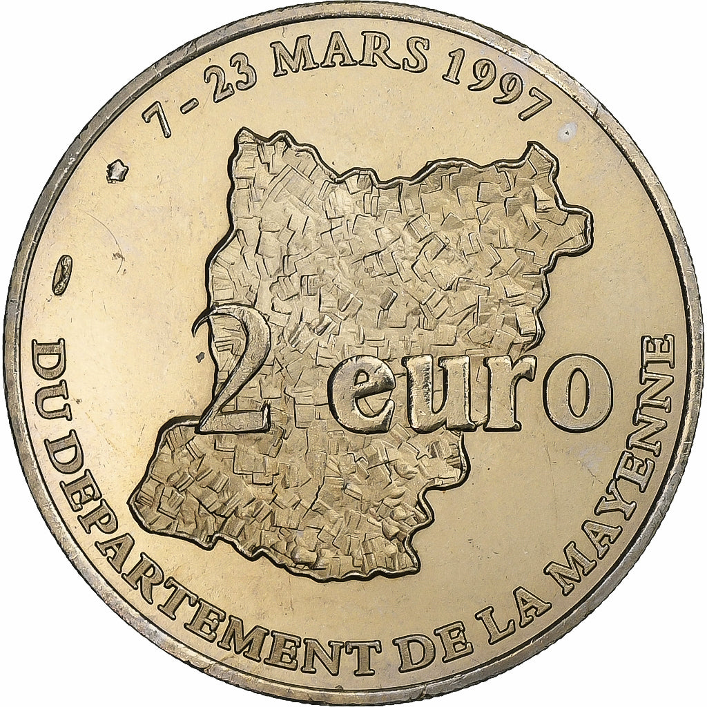 Francia, 2 Euro, Département de la Mayenne, 1997, Rame-nichel, SPL-