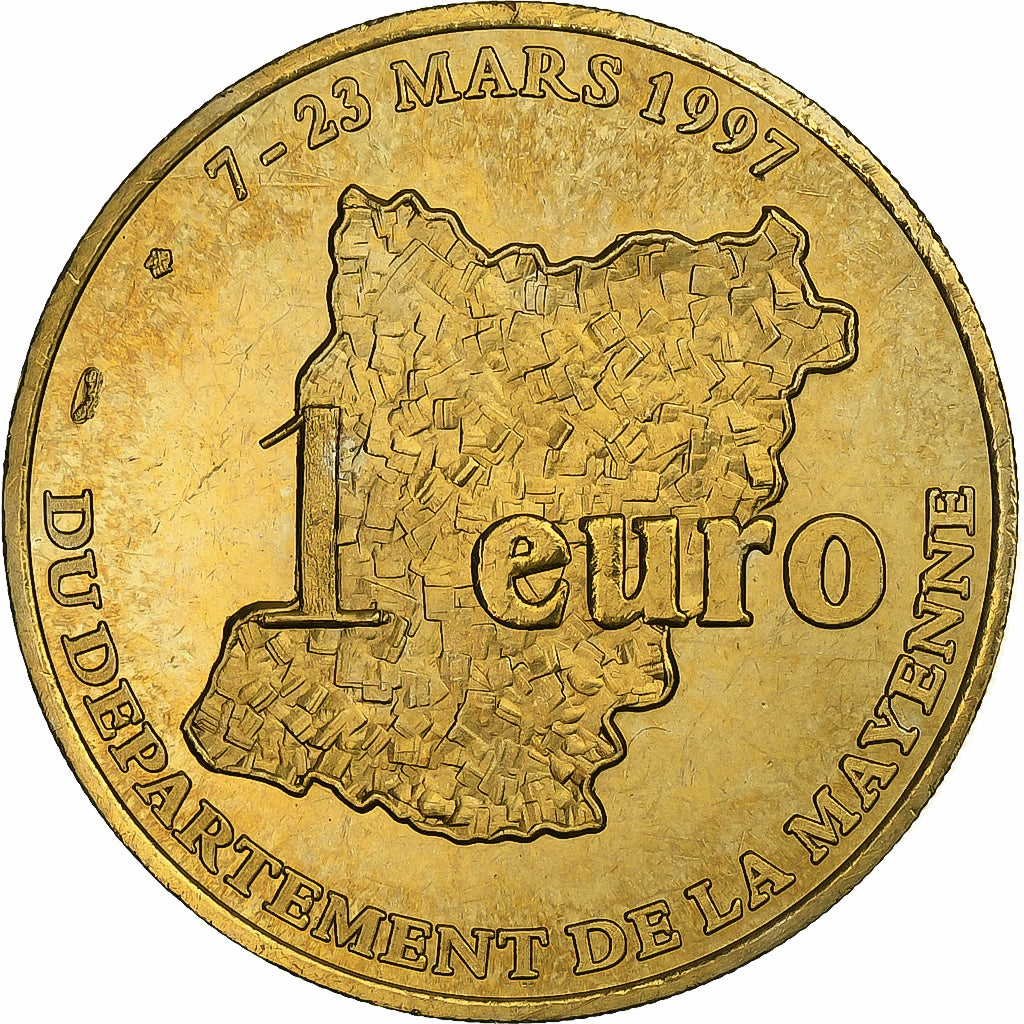Francia, 1 Euro, Département de la Mayenne, 1997, Rame-nichel, SPL-