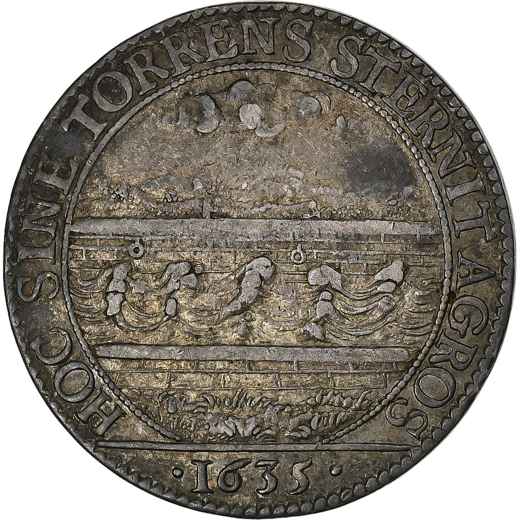 Francia, ficha, Ponts et Chaussées, 1635, Argento, BB+, Feuardent:manque