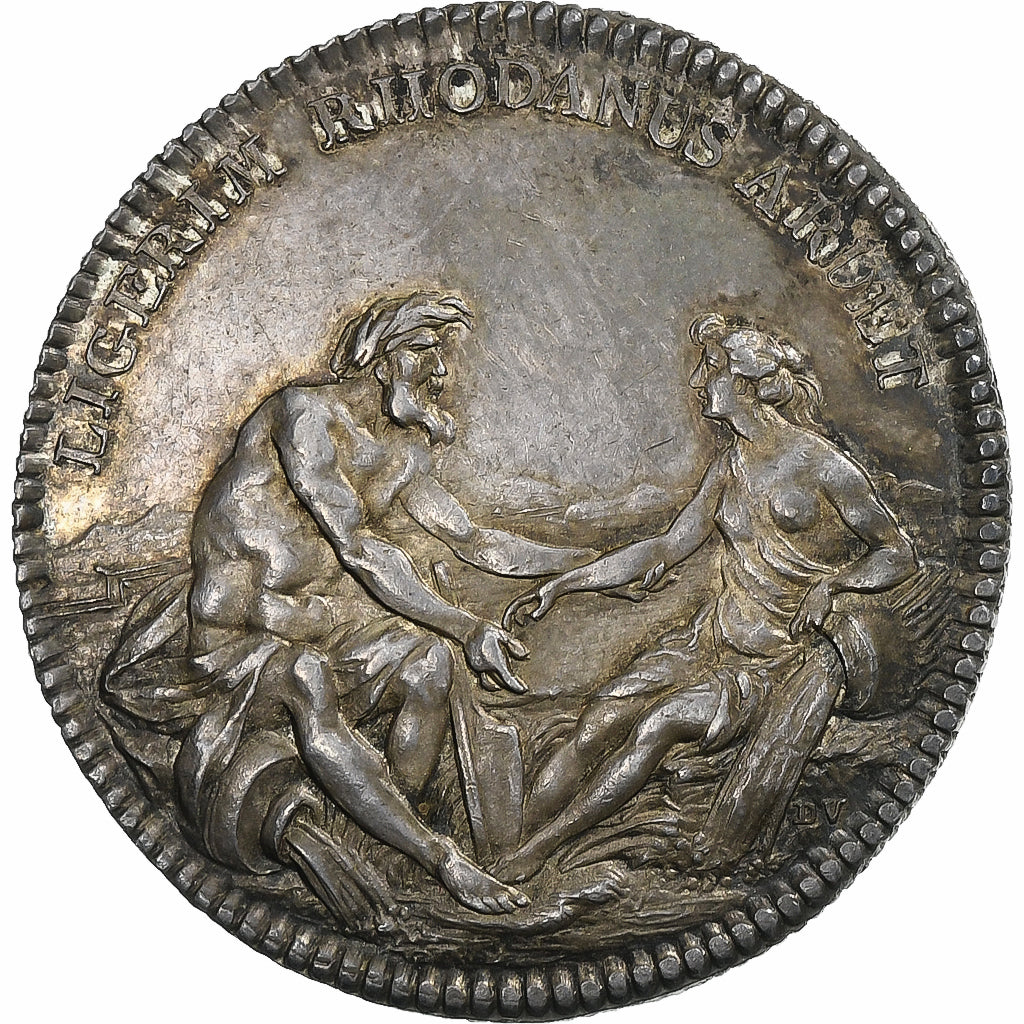 France, Token, Canaux et Transports fluviaux, Canal de Givors, 1784, Silver
