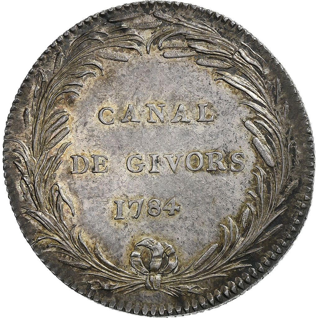 France, Token, Canaux et Transports fluviaux, Canal de Givors, 1784, Silver