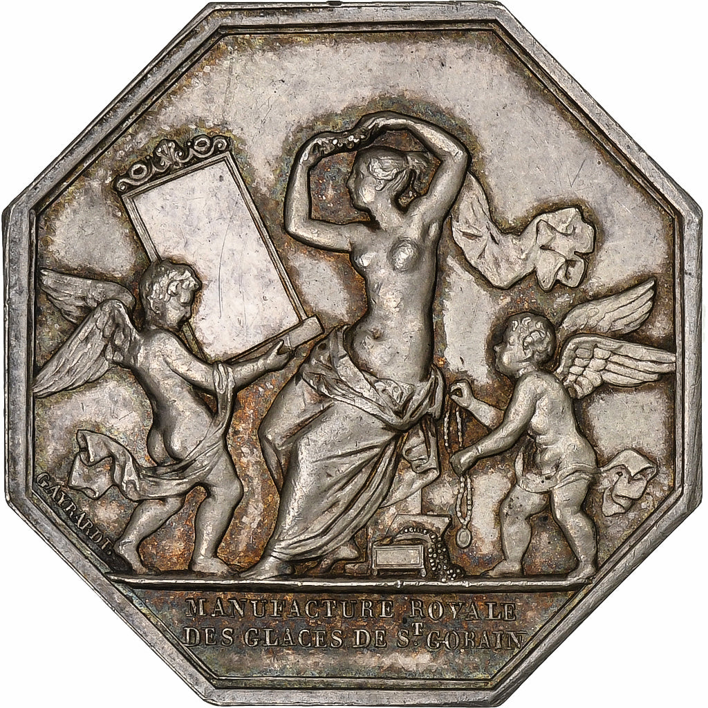 France, Token, Manufacture Royale des Glaces de St Gobain, 1830, Silver