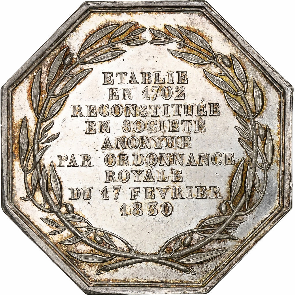 France, Token, Manufacture Royale des Glaces de St Gobain, 1830, Silver
