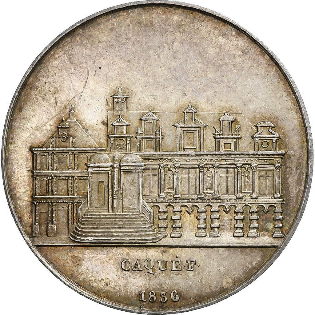 Francia, ficha, Conseil Municipal de La Rochelle, 1836, Argento, Caqué, SPL-