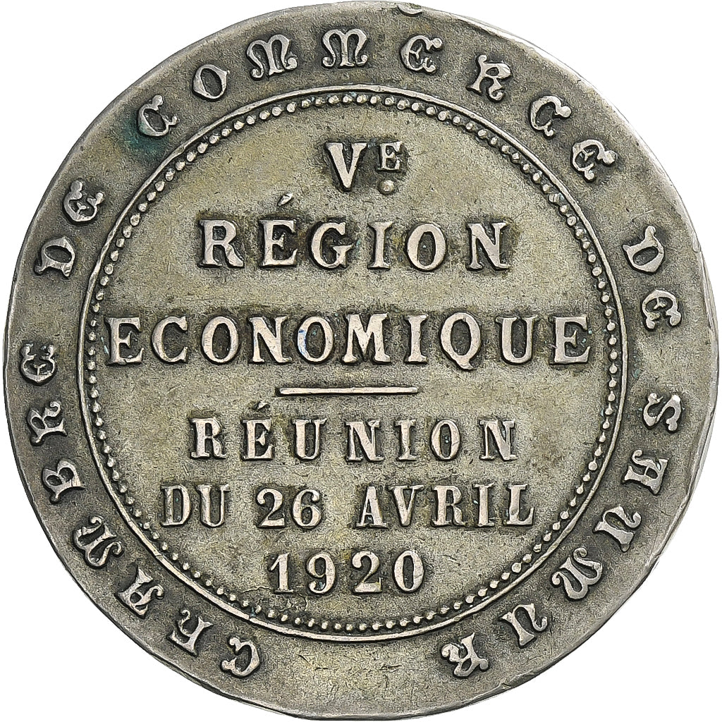 Francia, medaglia, Chambre de Commerce de Saumur, 1920, Argento, SPL-