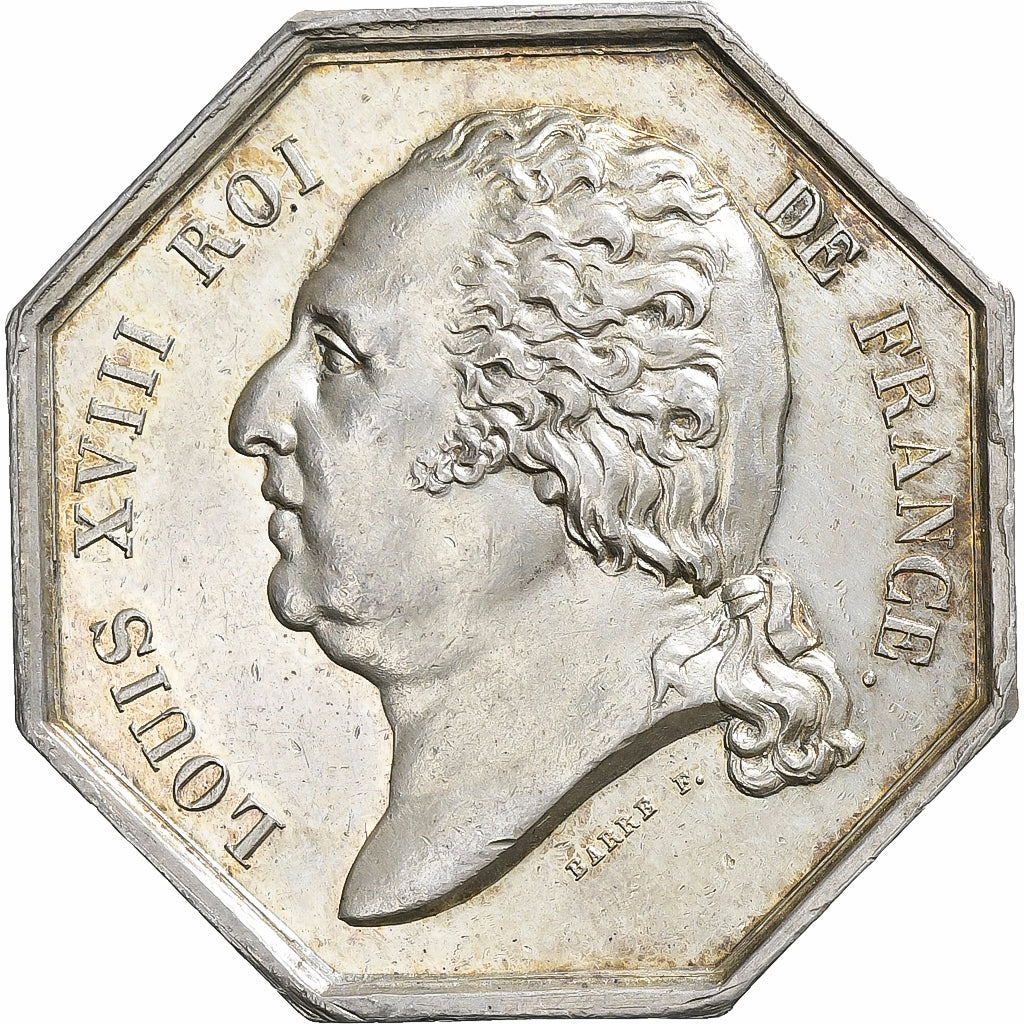 France, Token, Louis XVIII, Compagnie d'Assurances Générales à Paris, 1818