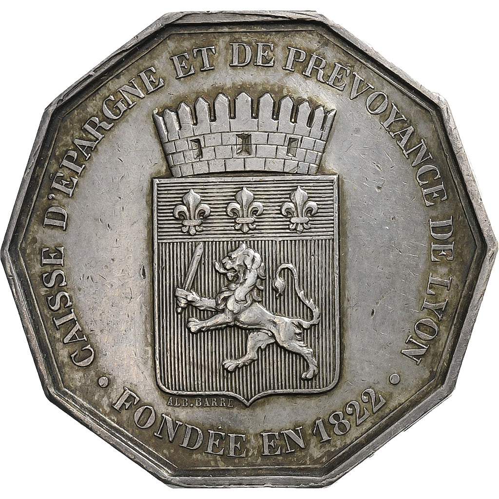 Francia, ficha, Caisse d'Epargne et de Prévoyance de Lyon, n.d., Argento