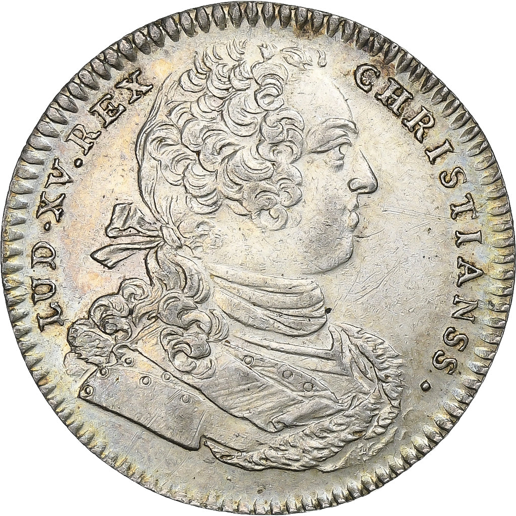 França, Token, Luís XV, Extraordinaire des Guerres, 1747, Prata, AU(55-58)
