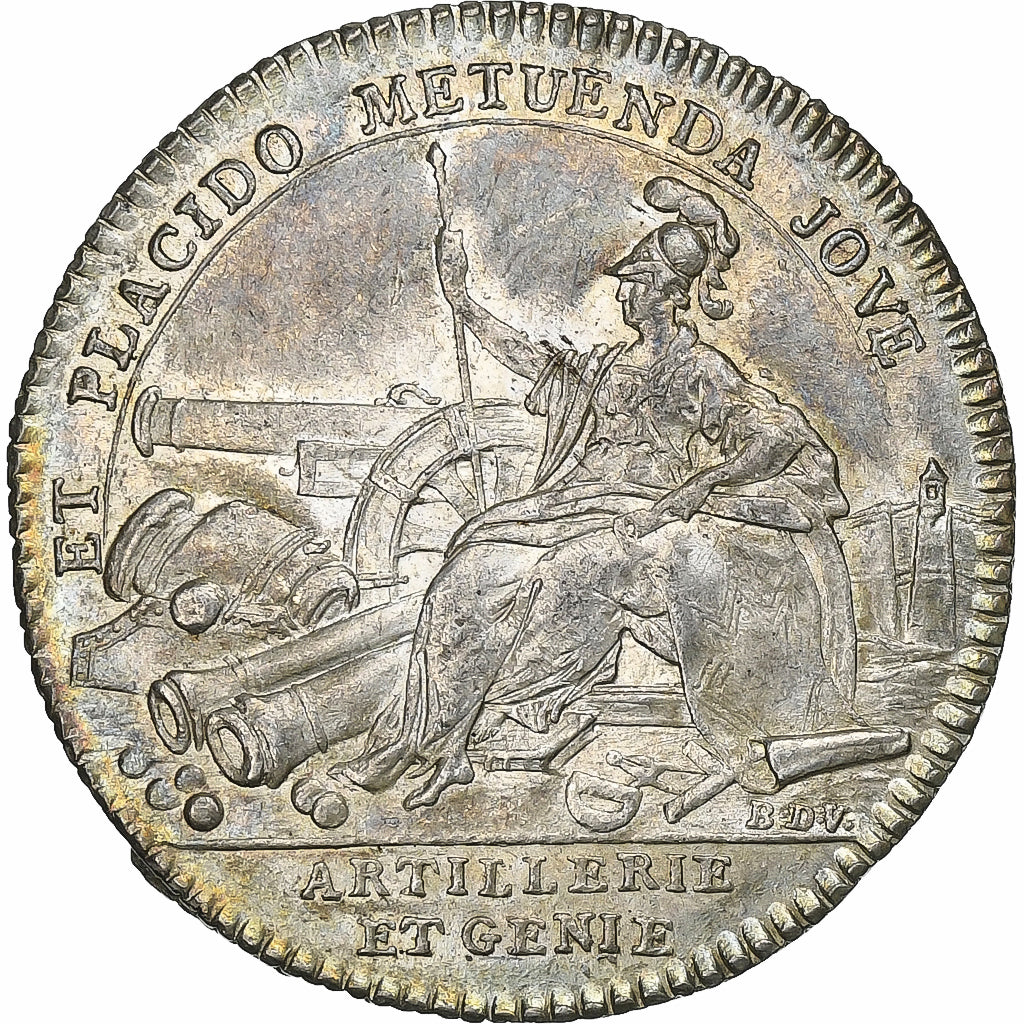 France, Token, Louis XV, Artillerie et Génie, Silver, AU(55-58), Feuardent:1136