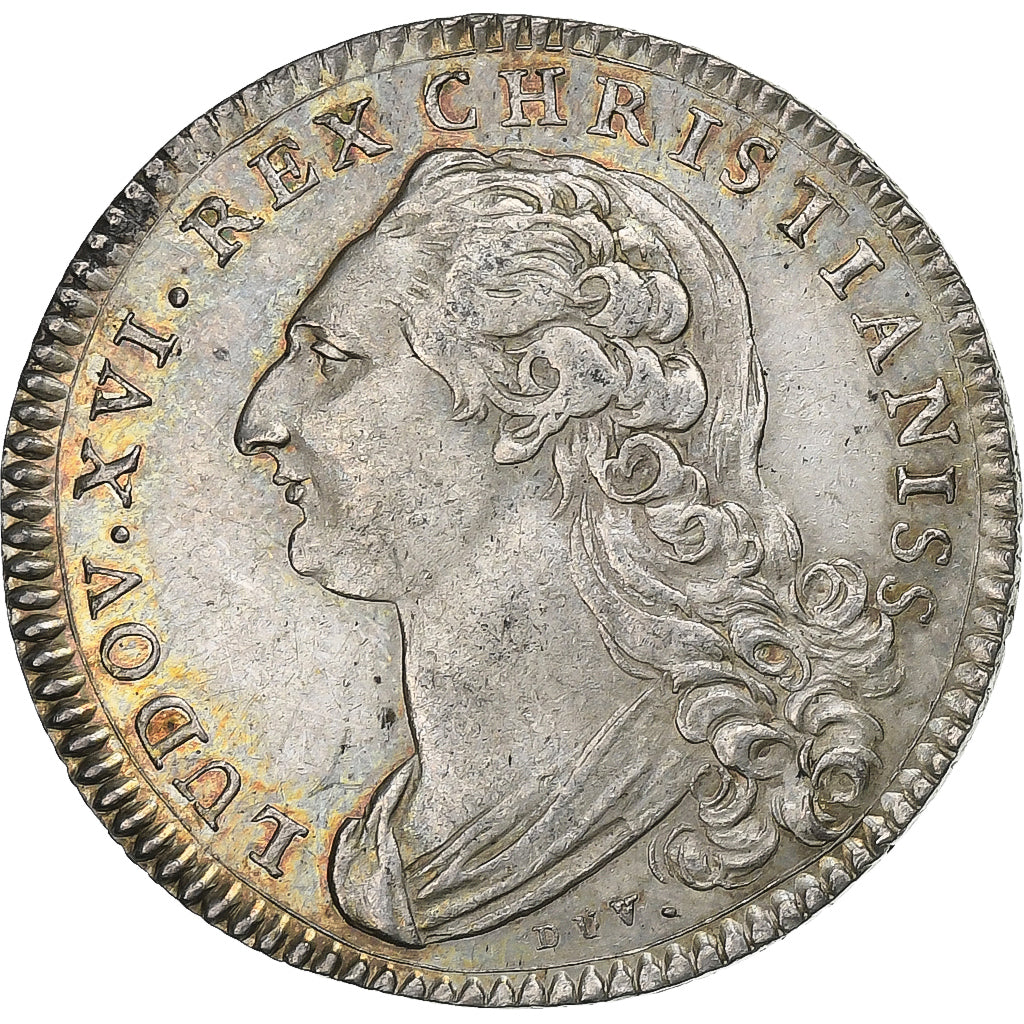 Francia, ficha, Louis XVI, Etats de Bretagne, 1778, Argento, Duvivier, BB+