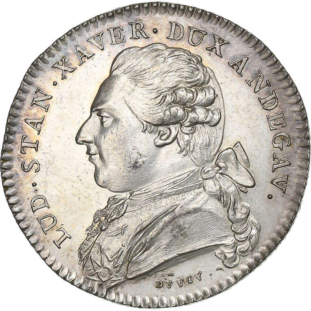 Francia, ficha, Louis-Stanislas-Xavier, duc d’Anjou, n.d., Argento, Duvivier