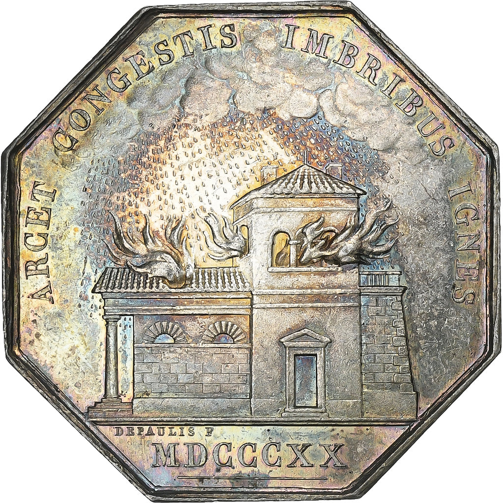 França, Token, Assurance mutuelle contre l'incendie, Loiret, 1820, Prata