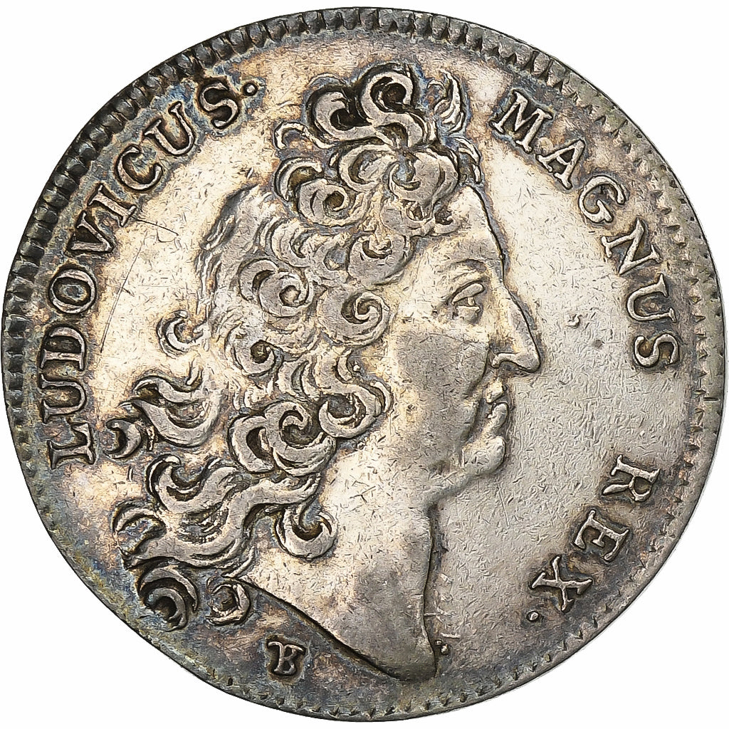 France, Token, Louis XIV, Extraordinaire des Guerres, 1714, Silver, AU(50-53)