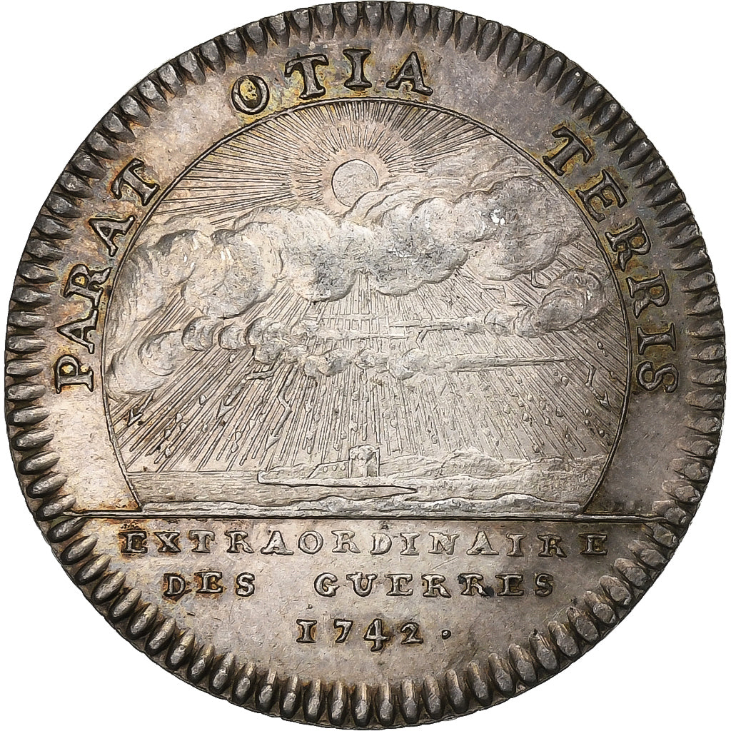 France, Jeton, Louis XV, Extraordinaire des Guerres, 1742, Argent, SUP