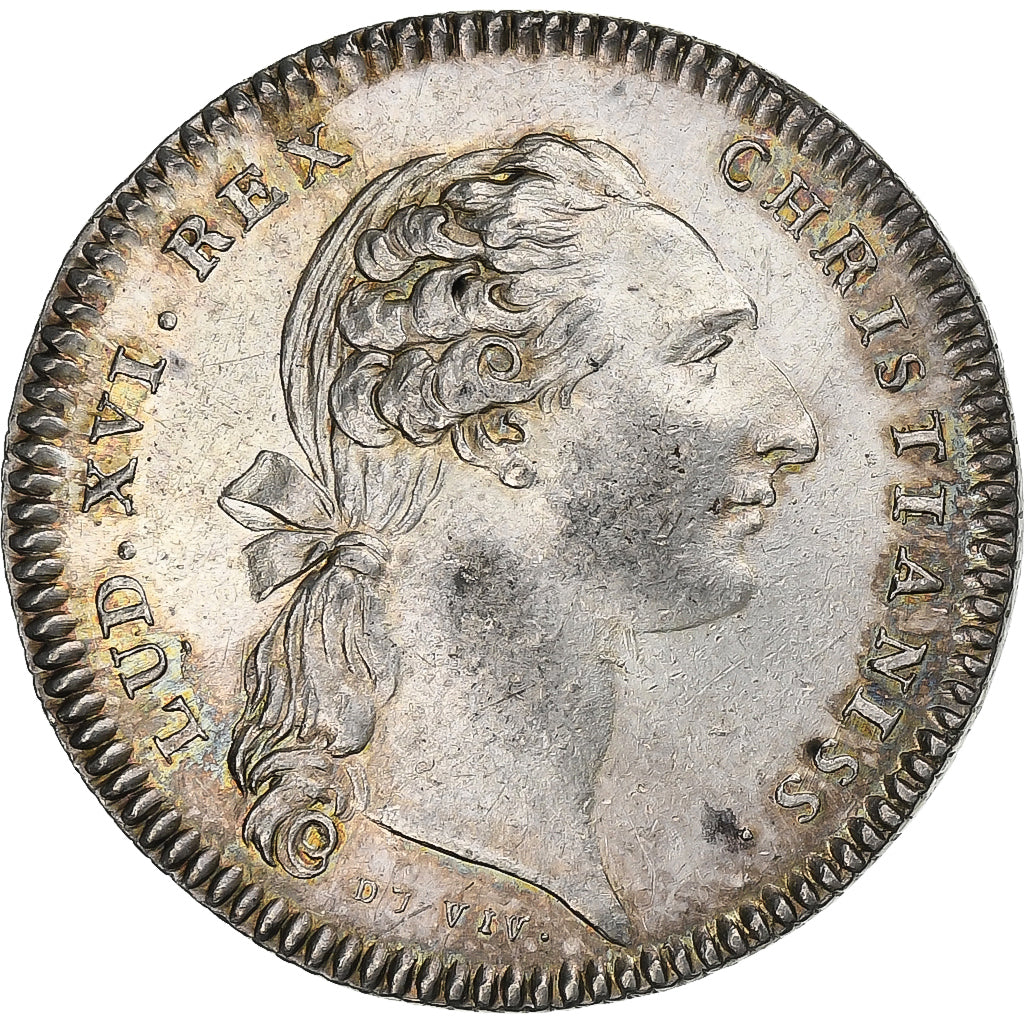 Francia, ficha, Louis XVI, Ville de Chartres, n.d., Argento, Duvivier, SPL