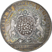 Frankrijk, Token, Chambre du commerce de Picardie, 1761, Zilver, ZF+