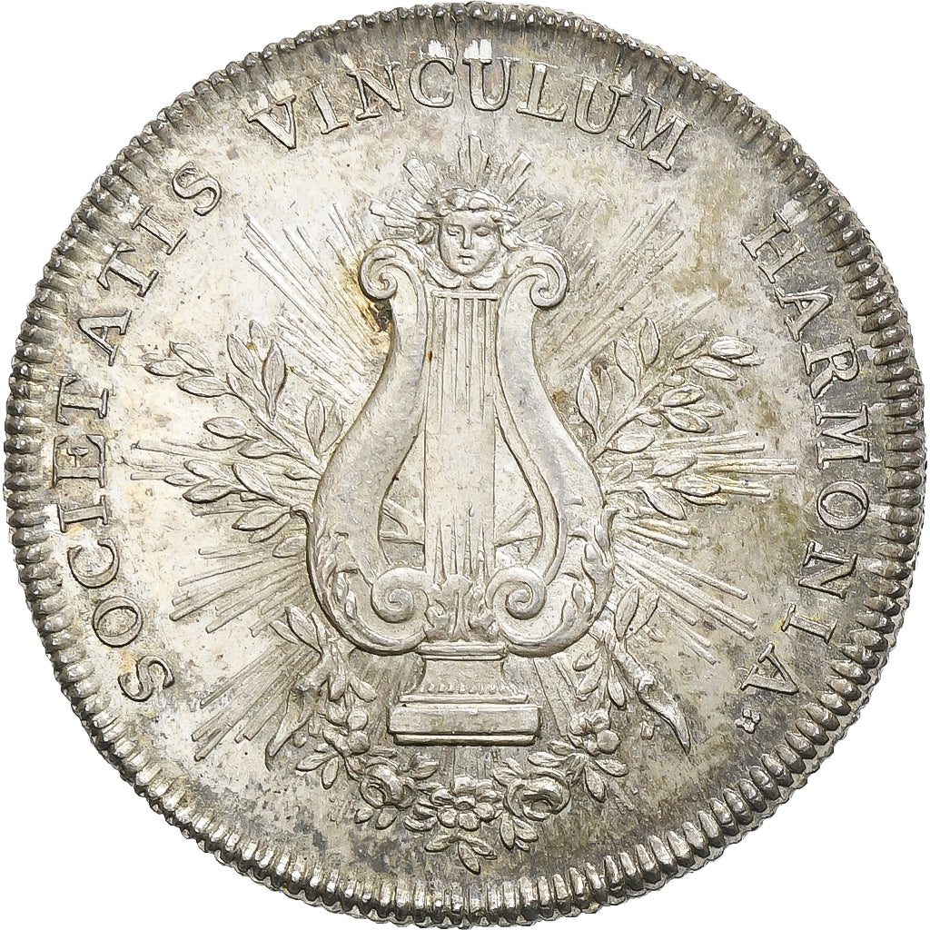 Francia, ficha, Société Mélophile d'Avallon, 1787, Argento, BB+