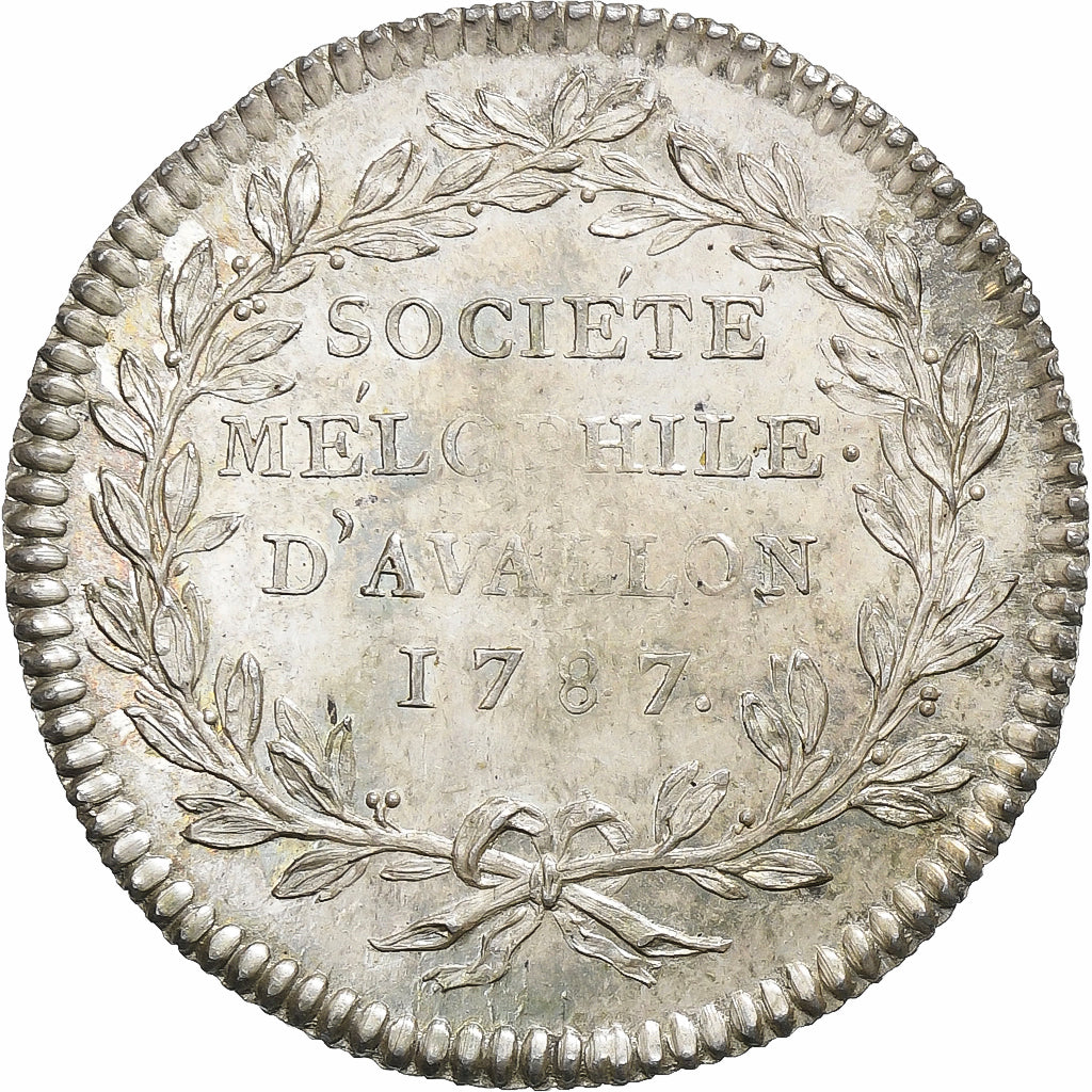 Francia, ficha, Société Mélophile d'Avallon, 1787, Argento, BB+