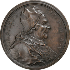 Papal States, medalla, Clemens XII, Hydraulic works in Ravenna, 1735, Bronce