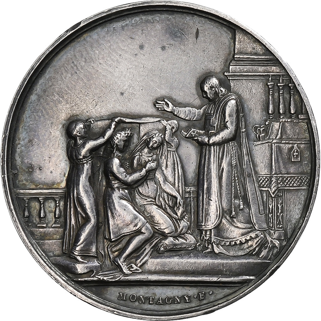 Francia, Médaille de mariage, 1854, Argento, Montagny, SPL-