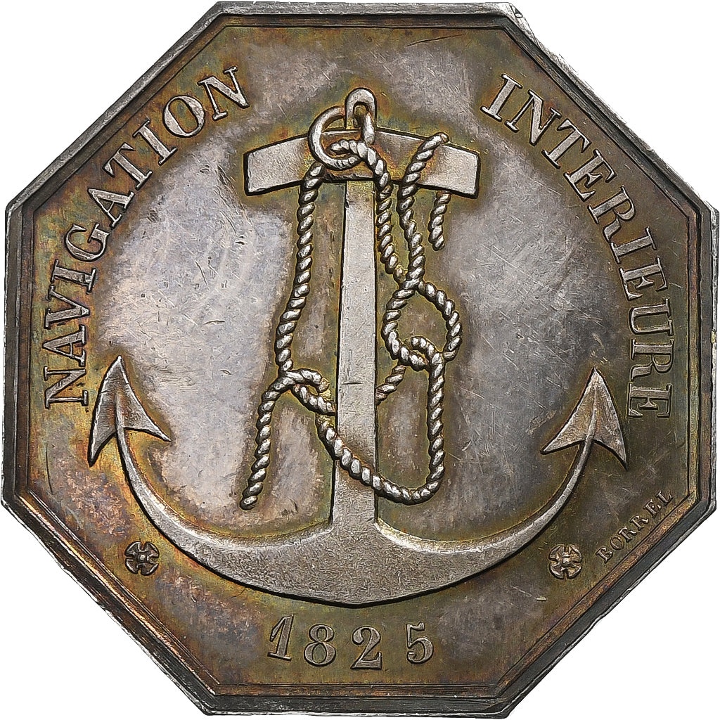 Frankrijk, Token, Canal d'Aire à La Bassée, 1825, Zilver, Borrel, PR
